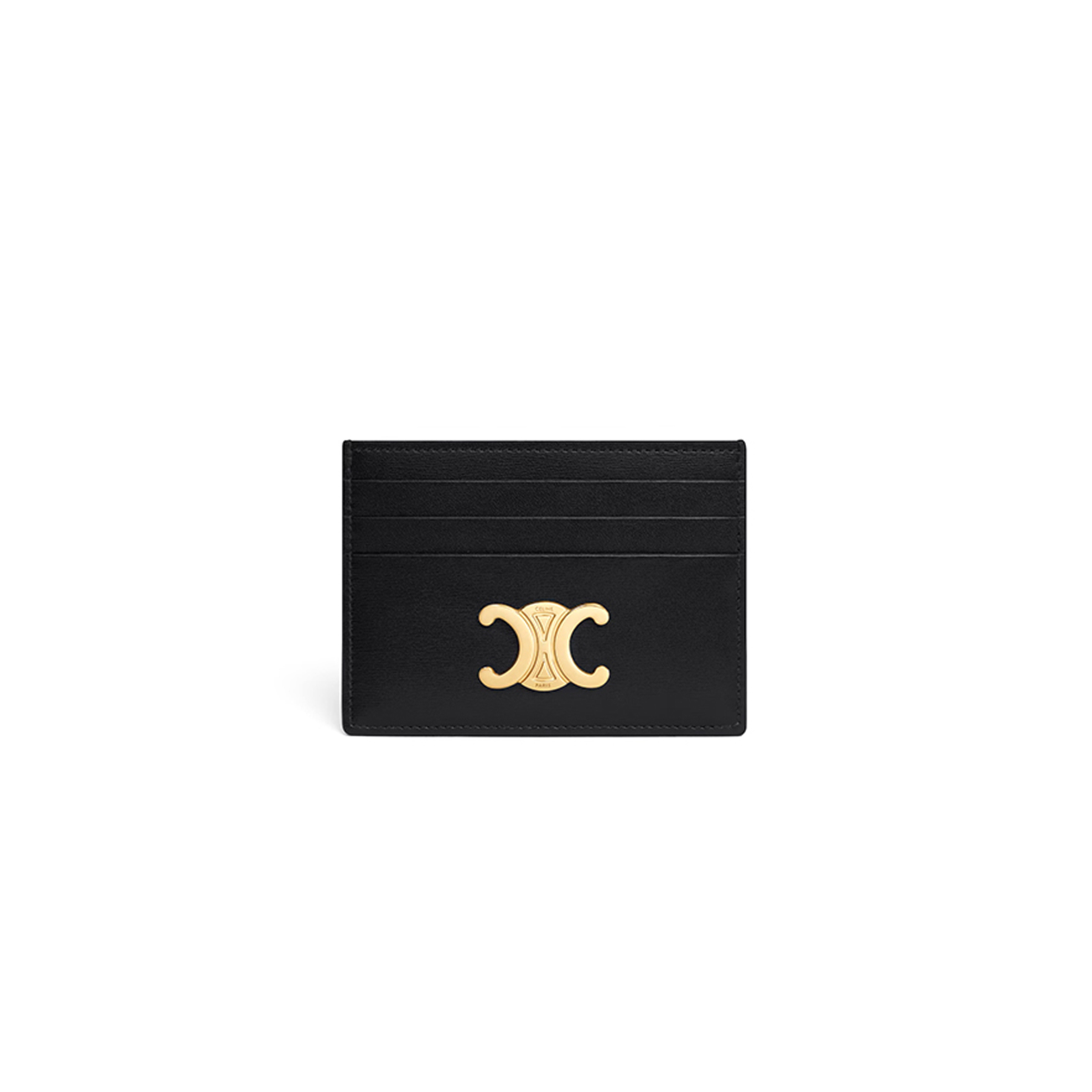CELINE CARD HOLDER TRIOMPHE IN SHINY CALFSKIN 10L833DPV.38NO (11*8*0.3cm)